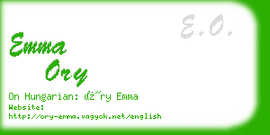 emma ory business card